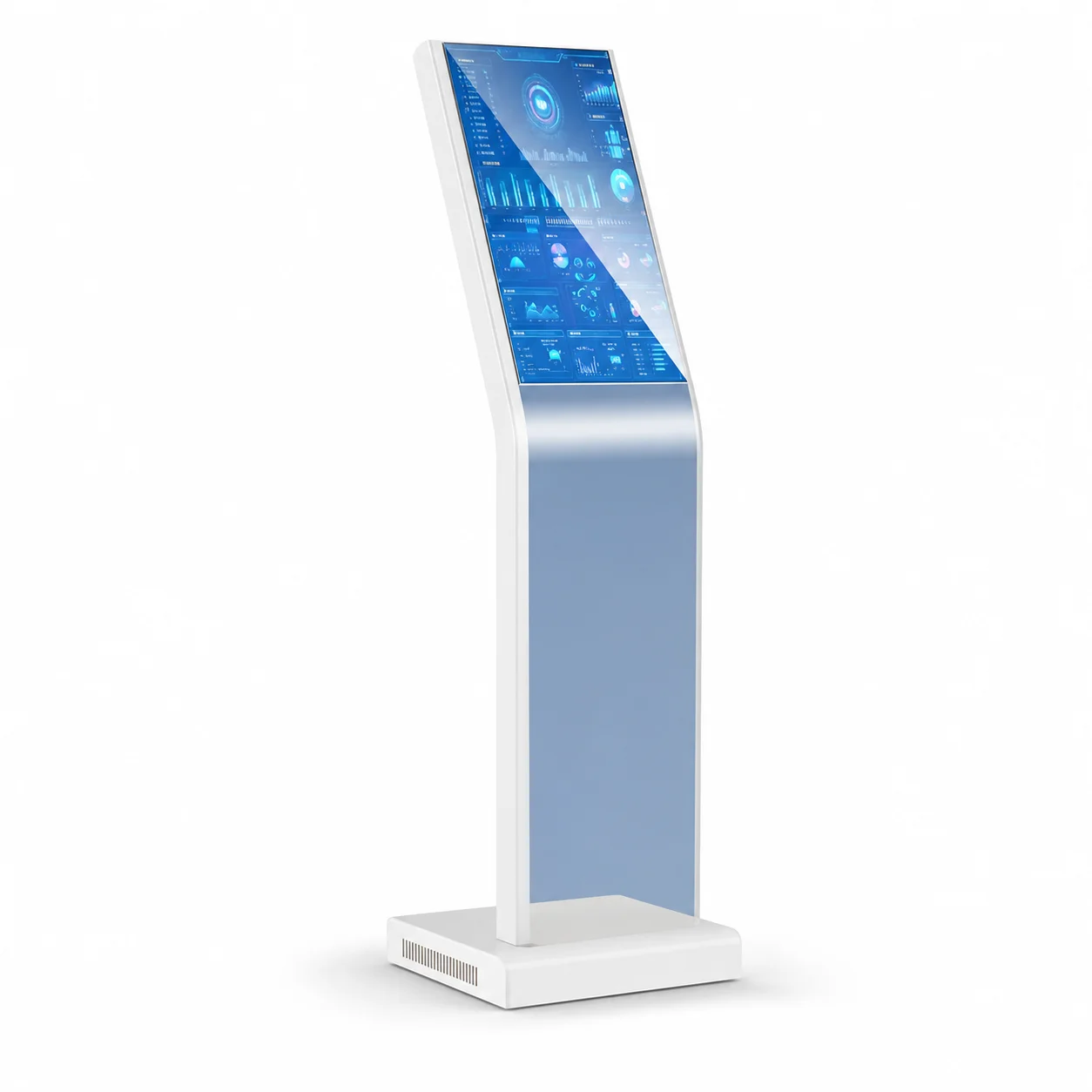 30-inch Angled Portrait Transparent TOLED Kiosk
