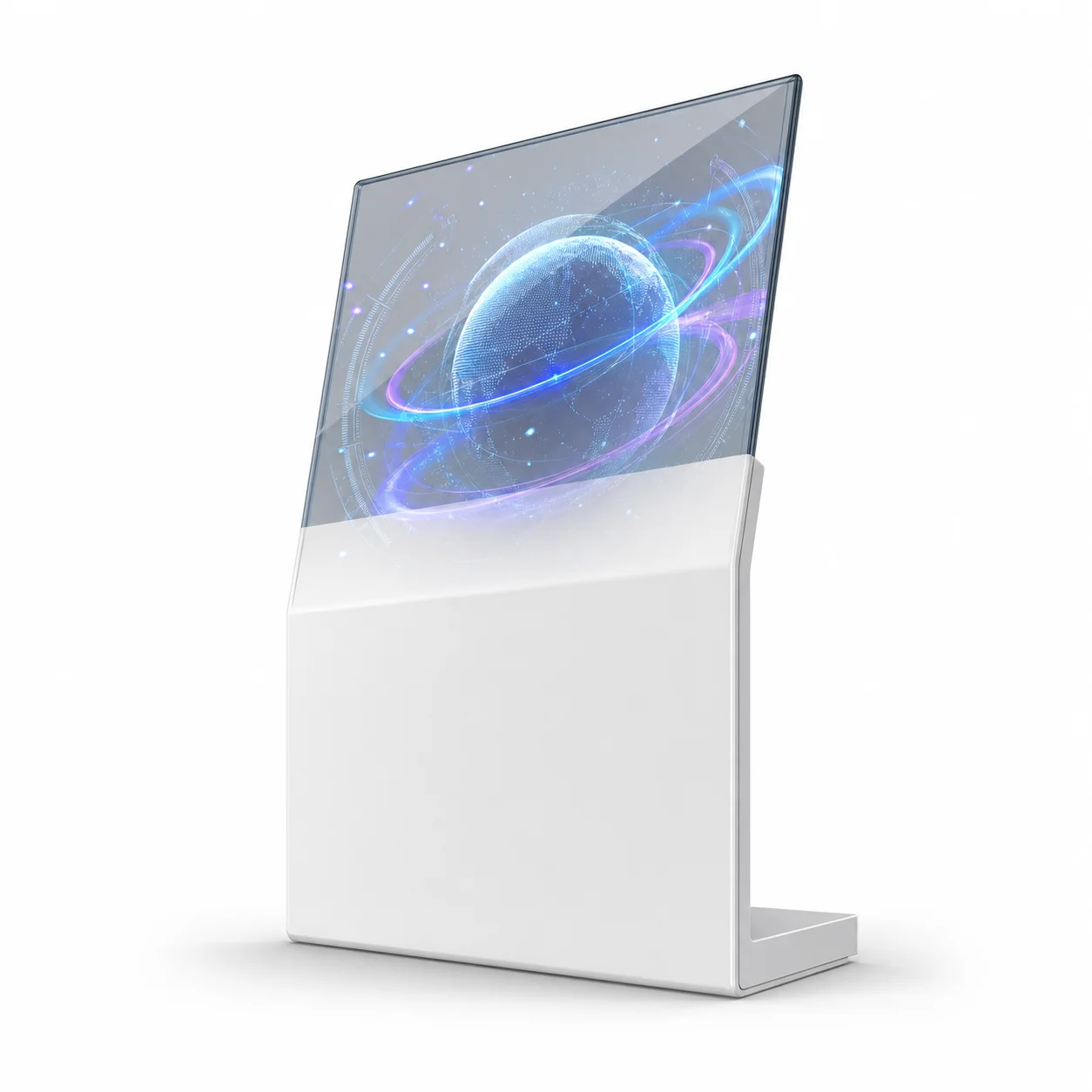 55″ Double-Sided Glass Floor-Standing Transparent OLED Display