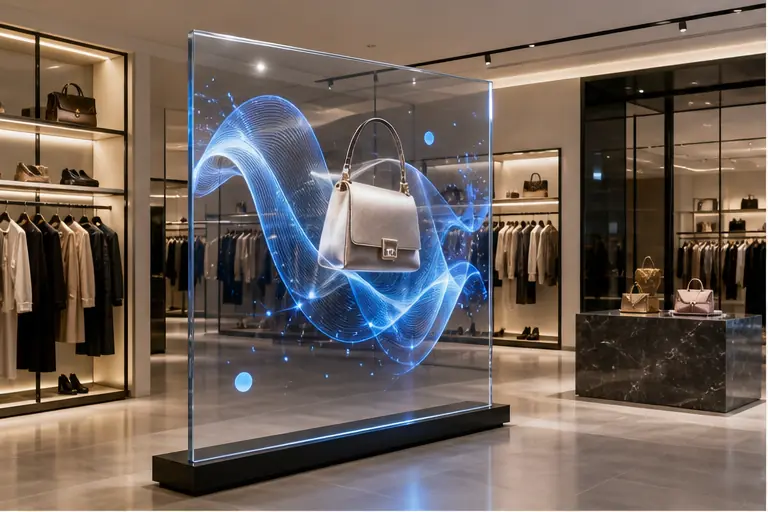 Transparent OLED retail display